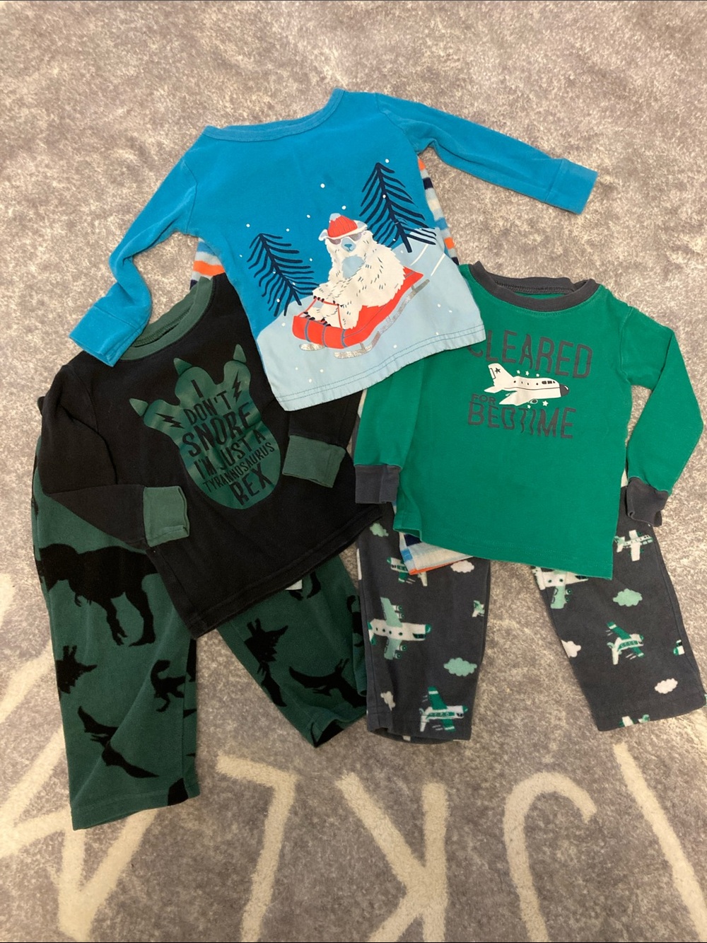 3 Pajama Sets 2T